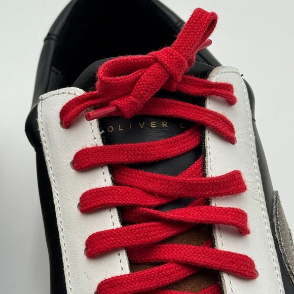 Oliver Cabell Low 1 Metropolis Sneakers Distressed Leather Suede Toe Cap Retro - Picture 10 of 11